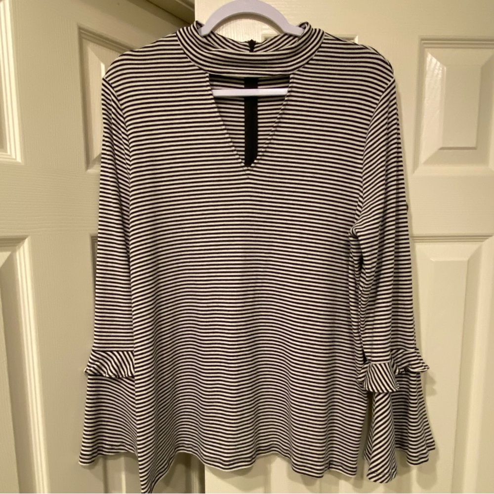 Michael Kors Striped Black and White Women's Top
